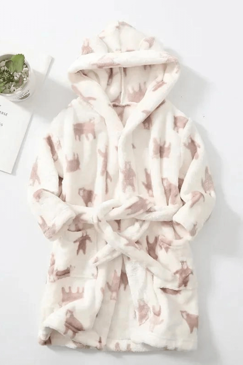 White Kids' Bathrobe