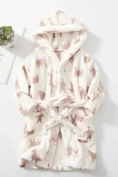 White Kids' Bathrobe