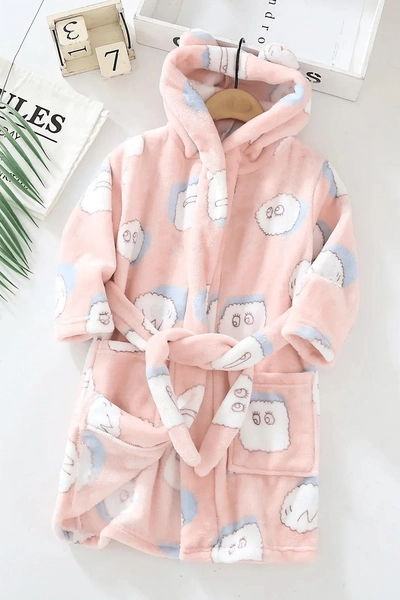 Pink Girls' Bathrobe