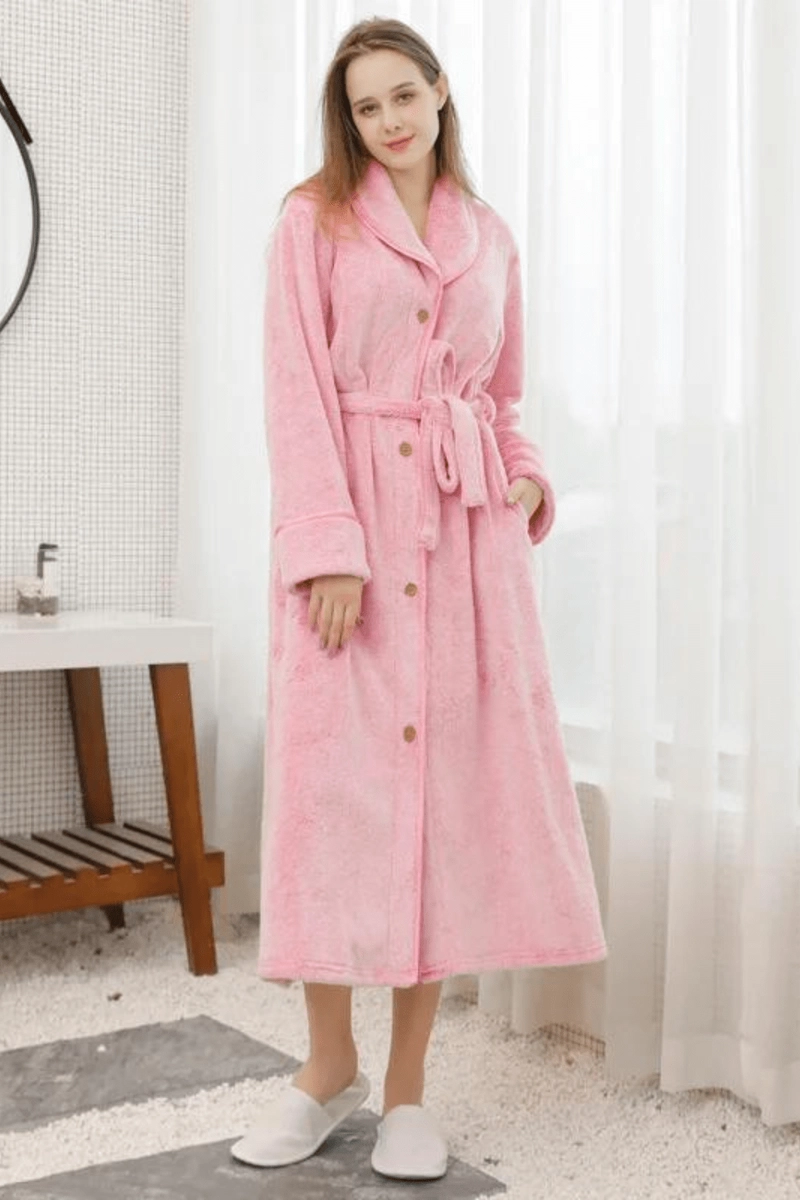 Long Pink Bathrobe