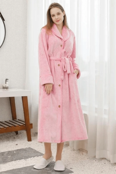 Long Pink Bathrobe
