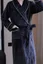 Men's Black Cotton Bathrobe