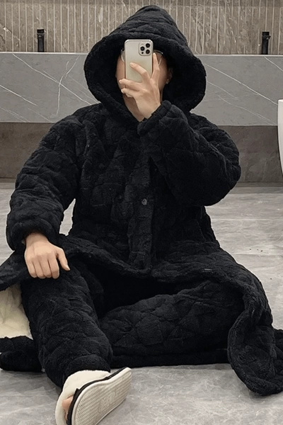 Men's Black Robe Coat