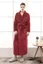 Men's Red Fleece Bathrobe