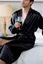 Black Satin Robe