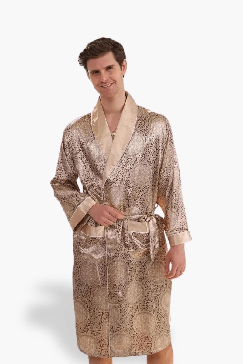 Men's Silk Bathrobe