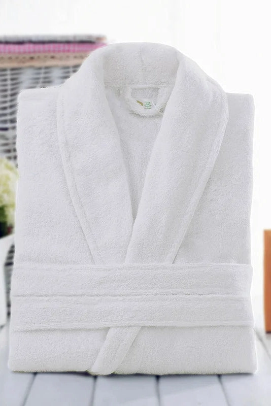 White Terry Cloth Bathrobe