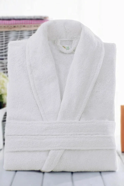 White Terry Cloth Bathrobe