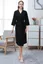 Black Cotton Bathrobe