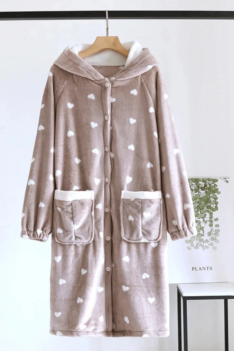 Cotton Heart Bathrobe
