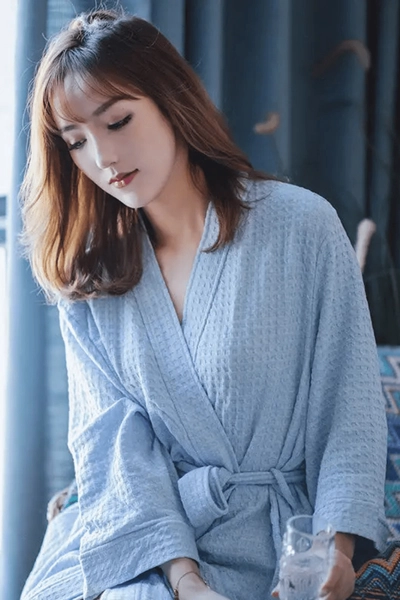 Summer Cotton Bathrobe