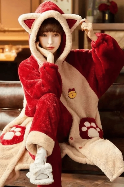 Women’s Cat Bathrobe