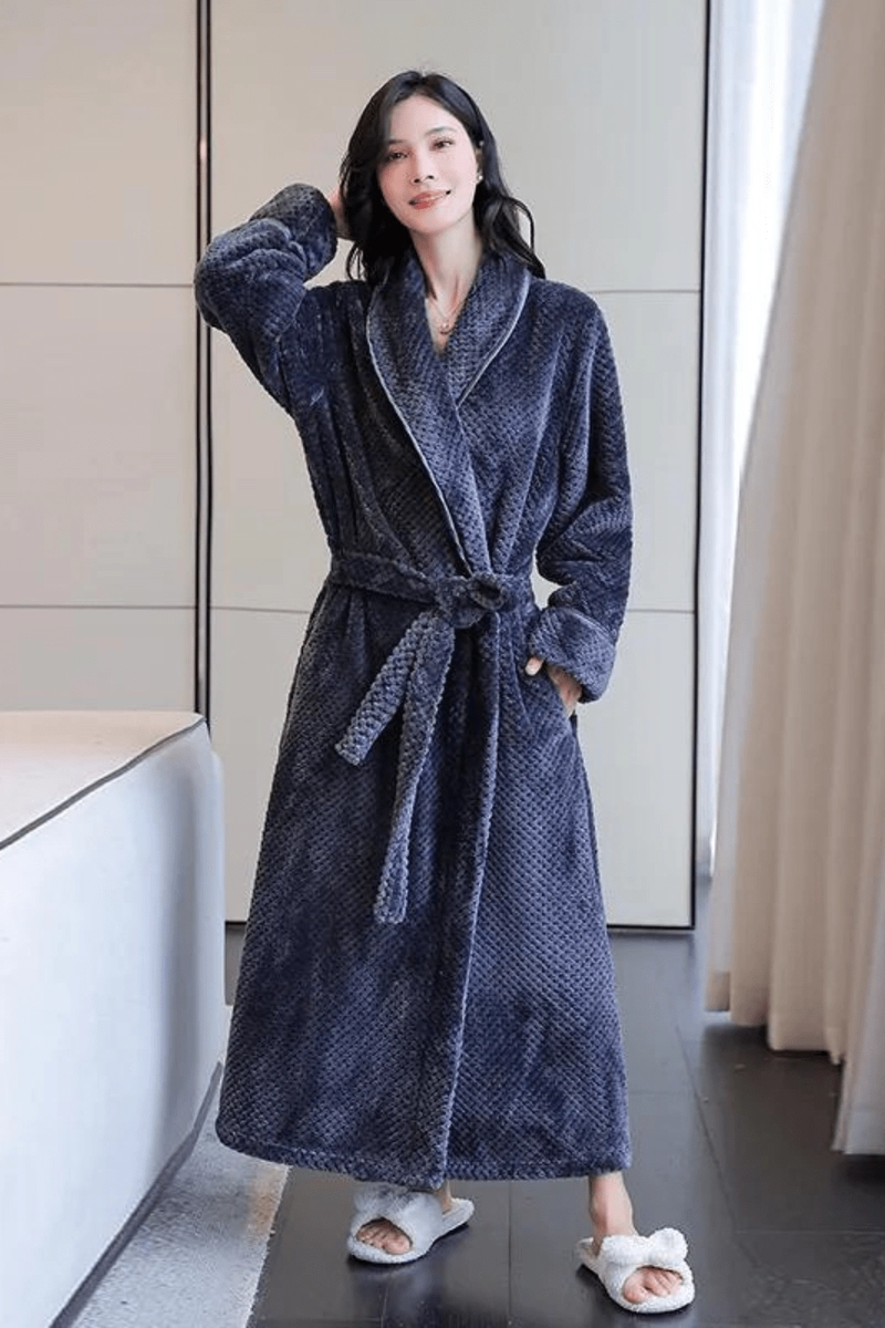 Women's Fleece Down Bathrobe