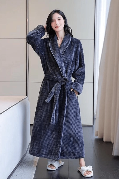 Women's Fleece Down Bathrobe