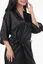 Black Satin Women's Robe
