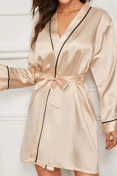Short Satin Women’s Robe