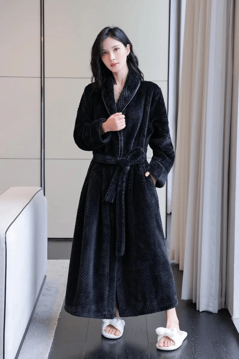 Women's Black Bathrobe