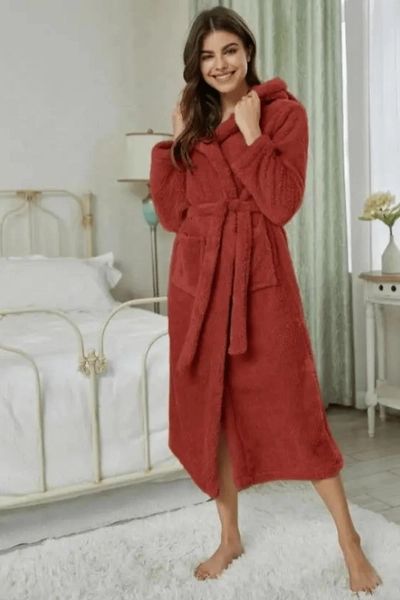 Red Women's Bathrobe