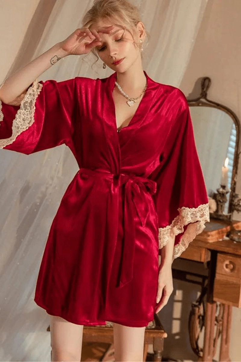Women's Velvet Bathrobe