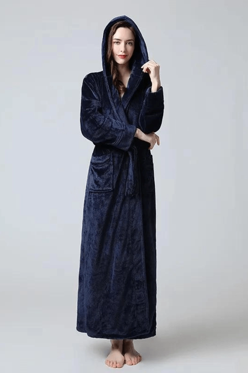 Women's Long Warm Bathrobe