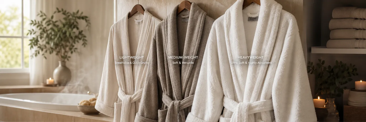 What weight should you choose for an absorbent and comfortable bathrobe?