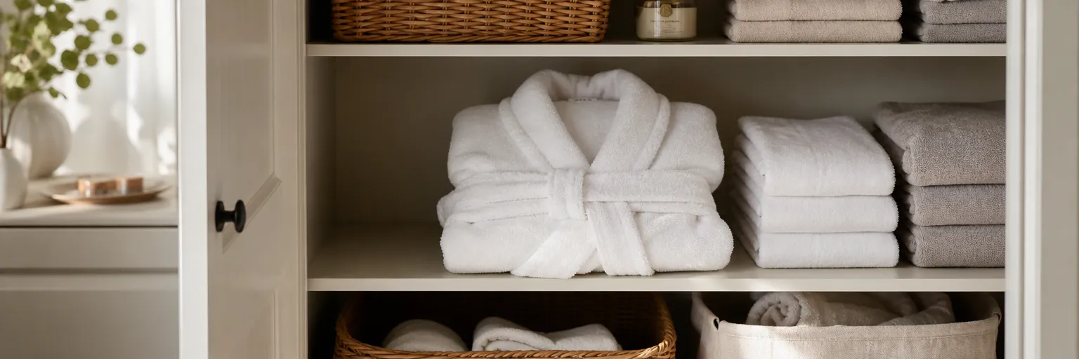 Tips for keeping a bathrobe clean and neatly stored