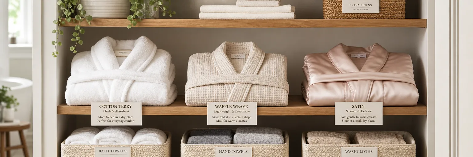 How to adapt storage according to the bathrobe material