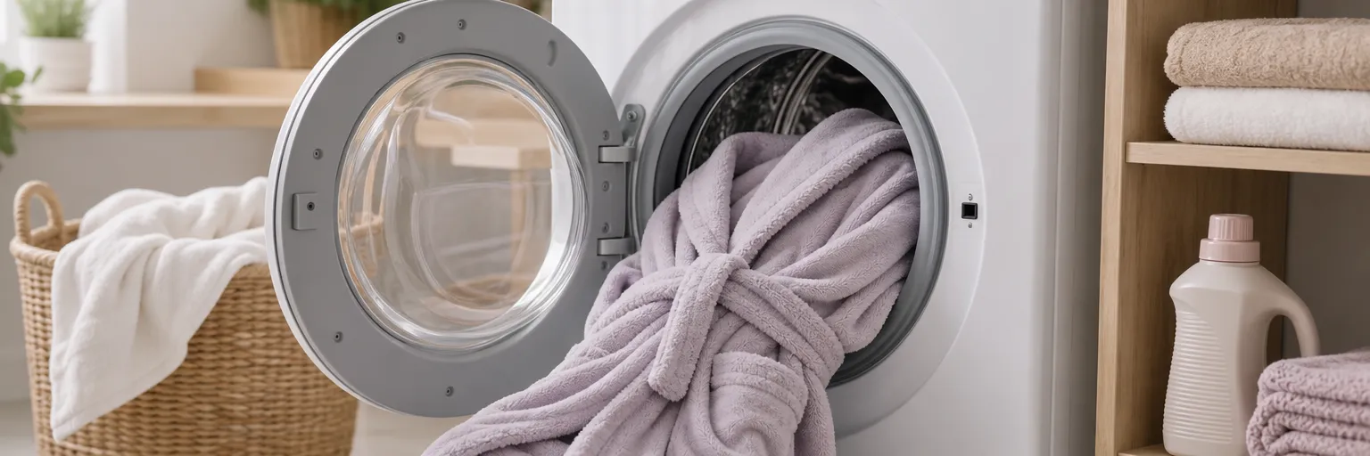How to wash a fleece or microfiber bathrobe?