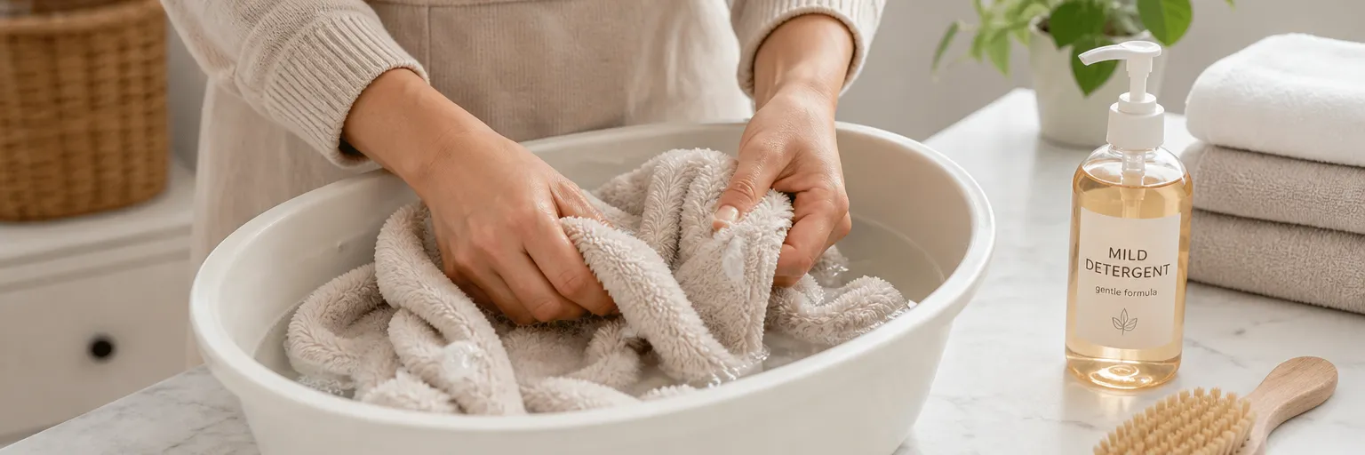 Can a bathrobe be cleaned by hand?