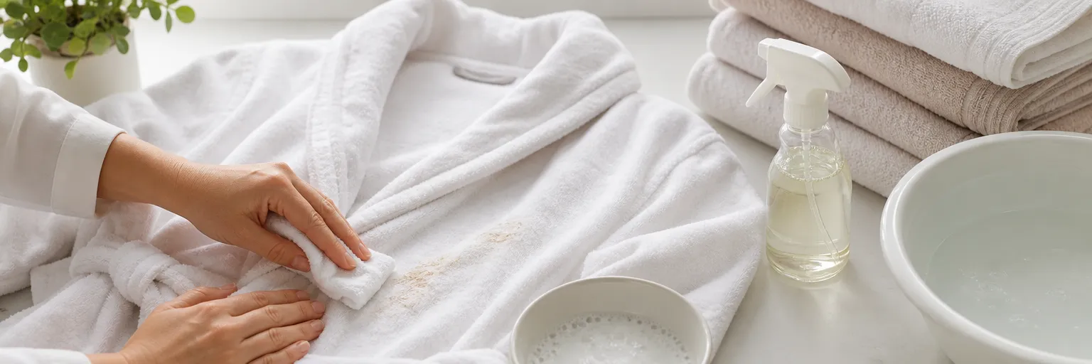 How to remove stains from a bathrobe?
