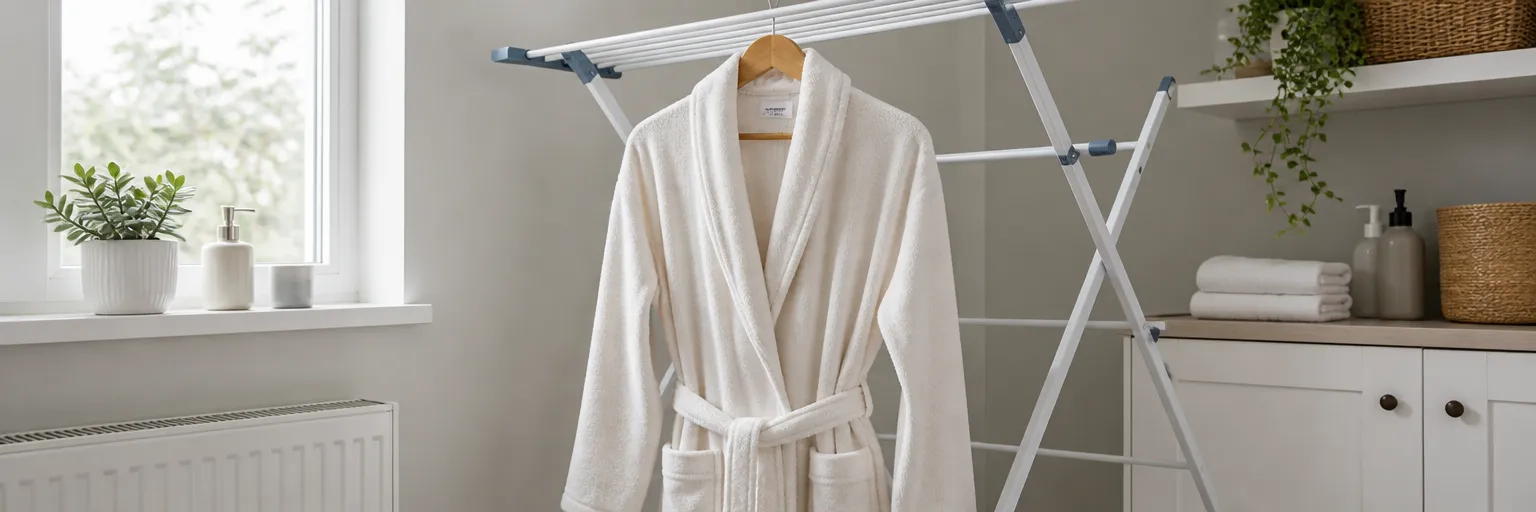 How do you dry a bathrobe without damaging it?
