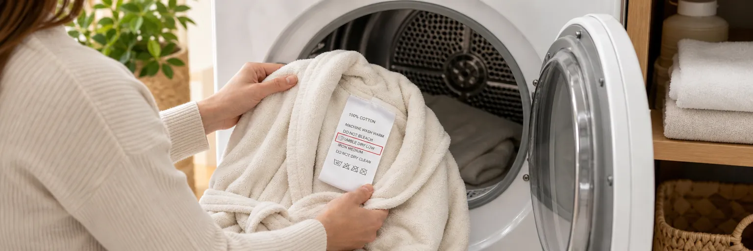 Can you put a bathrobe in the dryer?