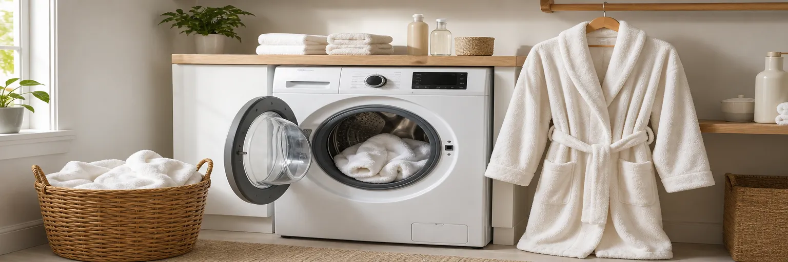 What mistakes should you avoid when cleaning a bathrobe?