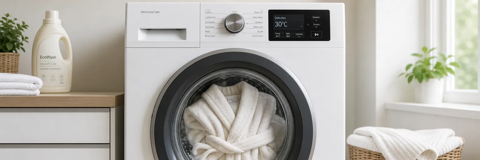 Washing a bathrobe in the machine: the right settings
