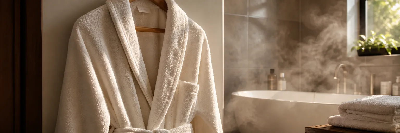 What are the bathrobe’s strengths in terms of warmth and absorption?